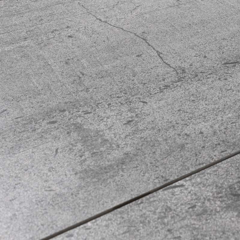 Mesa de jardín de cerámica con capacidad para 10 personas con efecto de hormigón encerado