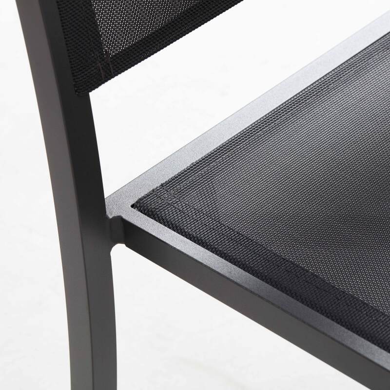 Mesa de jardín de 182 x 121 cm con tablero de cerámica con diseño de tela y 10 sillas
