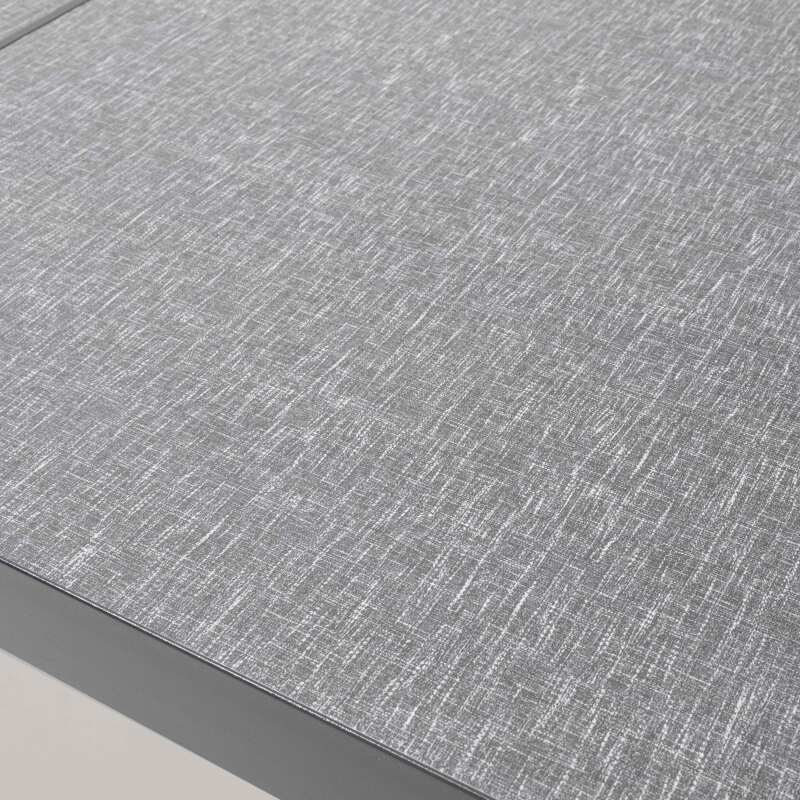 Mesa de jardín de cerámica con diseño de tela (182 x 121 x 74 cm)