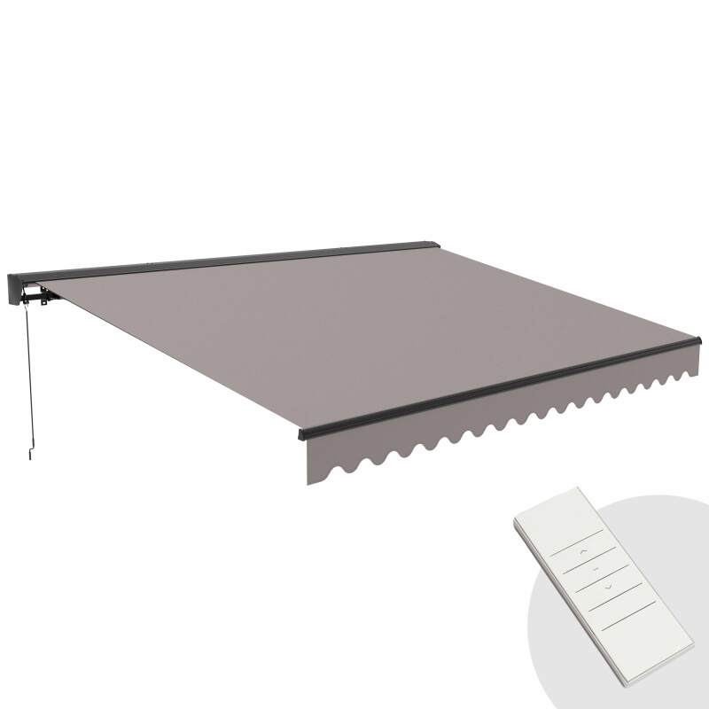 Toldo de campaña motorizada con caja semi-integral de 3 x 4 m