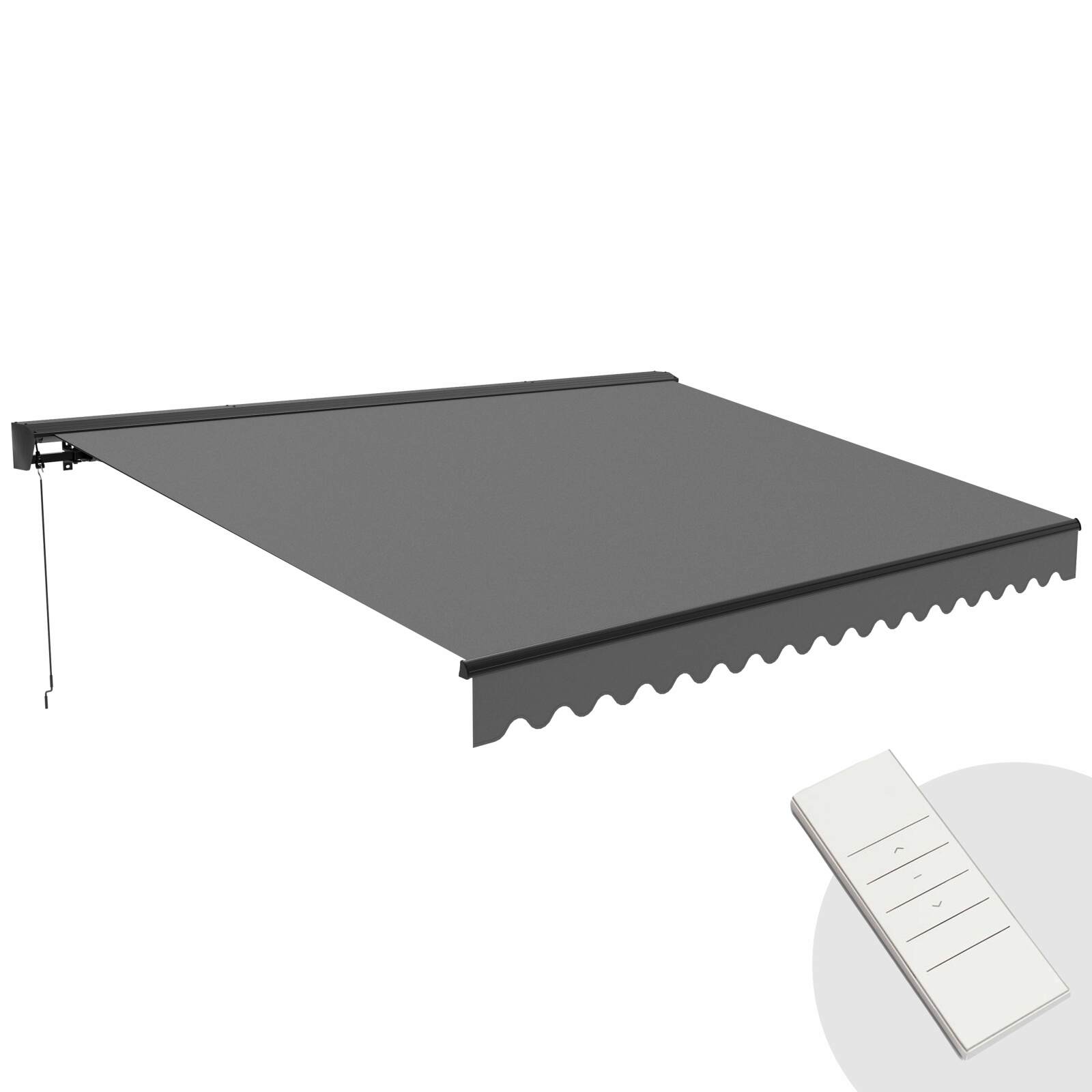 Toldo de campaña motorizada con caja semi-integral de 3 x 4 m