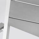 Silla de jardín con reposabrazos de aluminio y poliwood