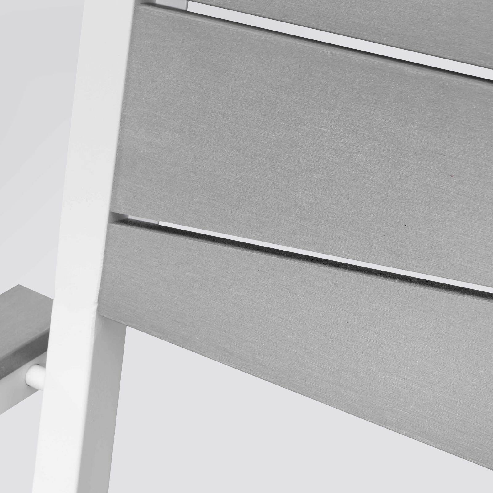 Silla de jardín con reposabrazos de aluminio y poliwood