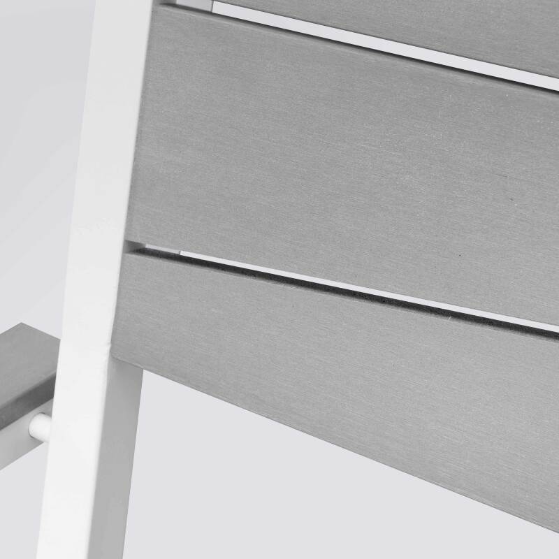 Silla de jardín con reposabrazos de aluminio y poliwood (4/7)