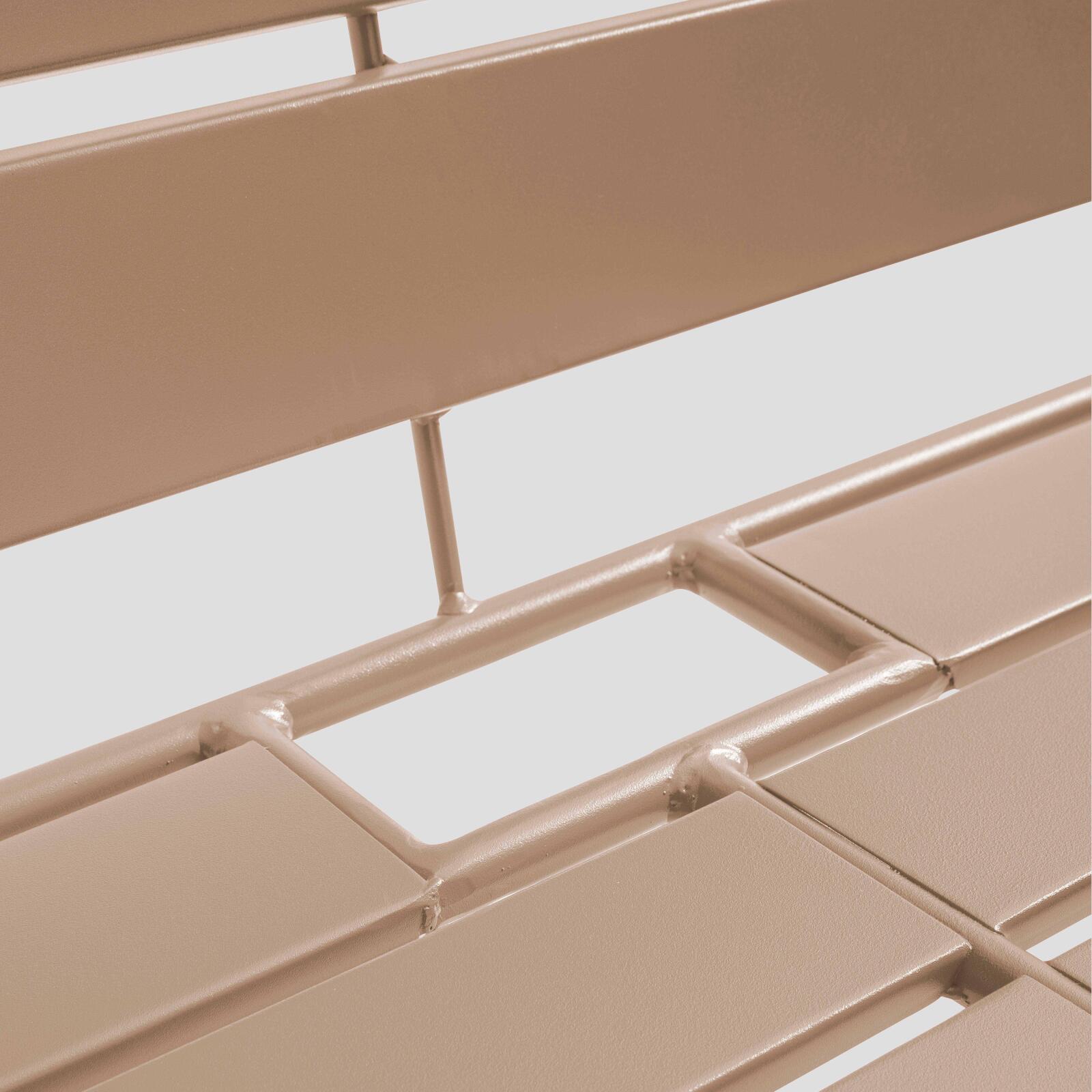 Conjunto de jardín de metal con 2 sillones y 1 banco