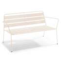 Conjunto de jardín de metal con 2 sillones y 1 banco
