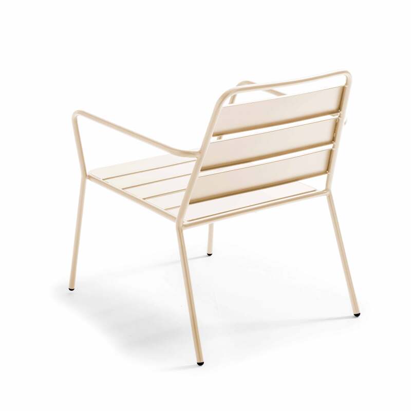 Conjunto de jardín de metal con 2 sillones y 1 banco (4/6)