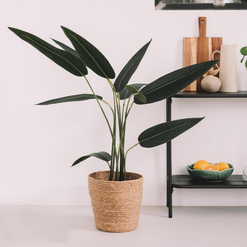 Strelitzia artificial en maceta altura 90 cm