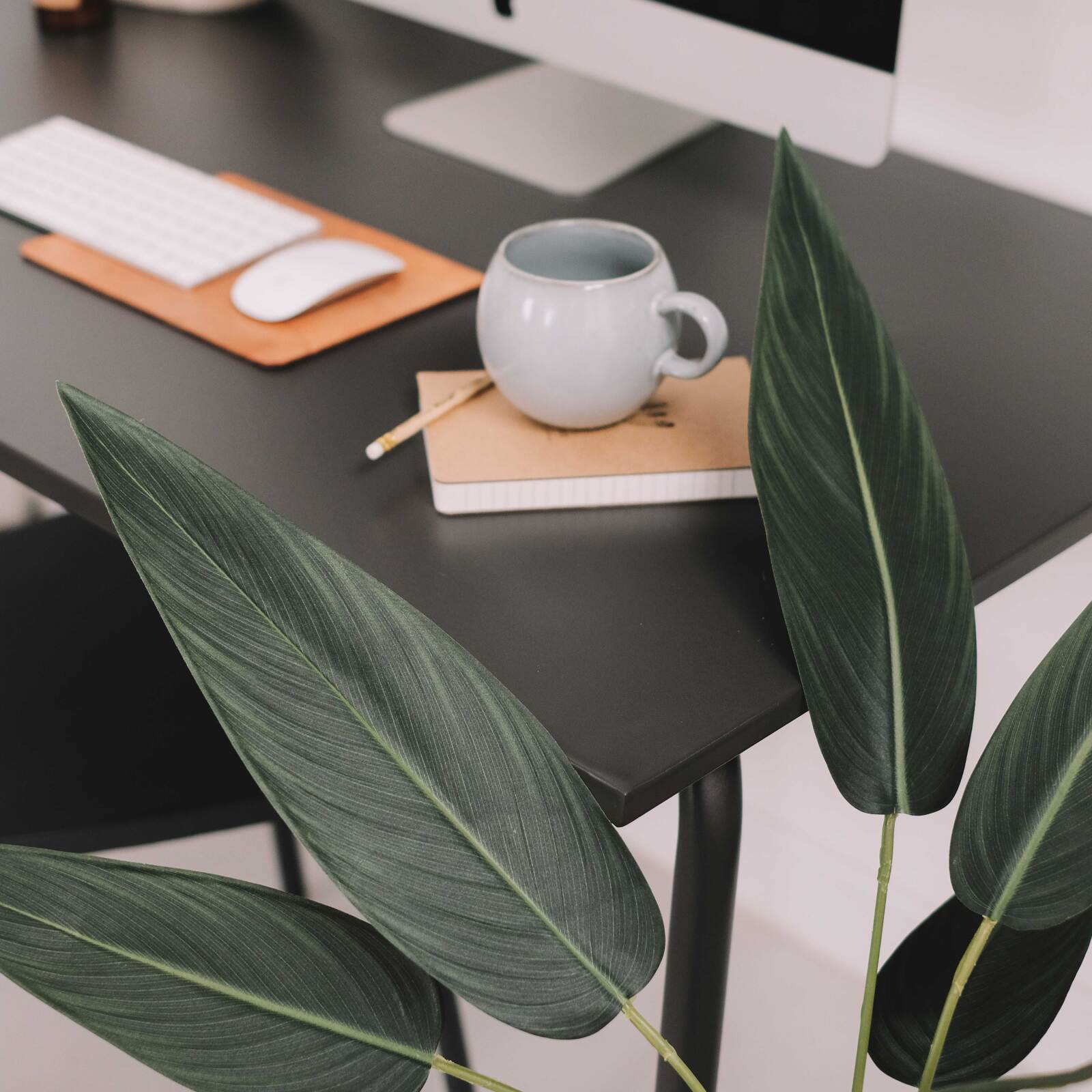 Strelitzia artificial en maceta altura 90 cm