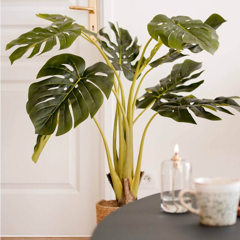 Monstera Deliciosa artificial en maceta altura 90 cm