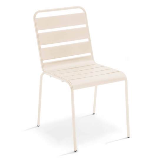 Silla de metal estilo industrial para uso interior y exterior | Oviala