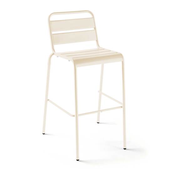 Silla alta de metal estilo industrial