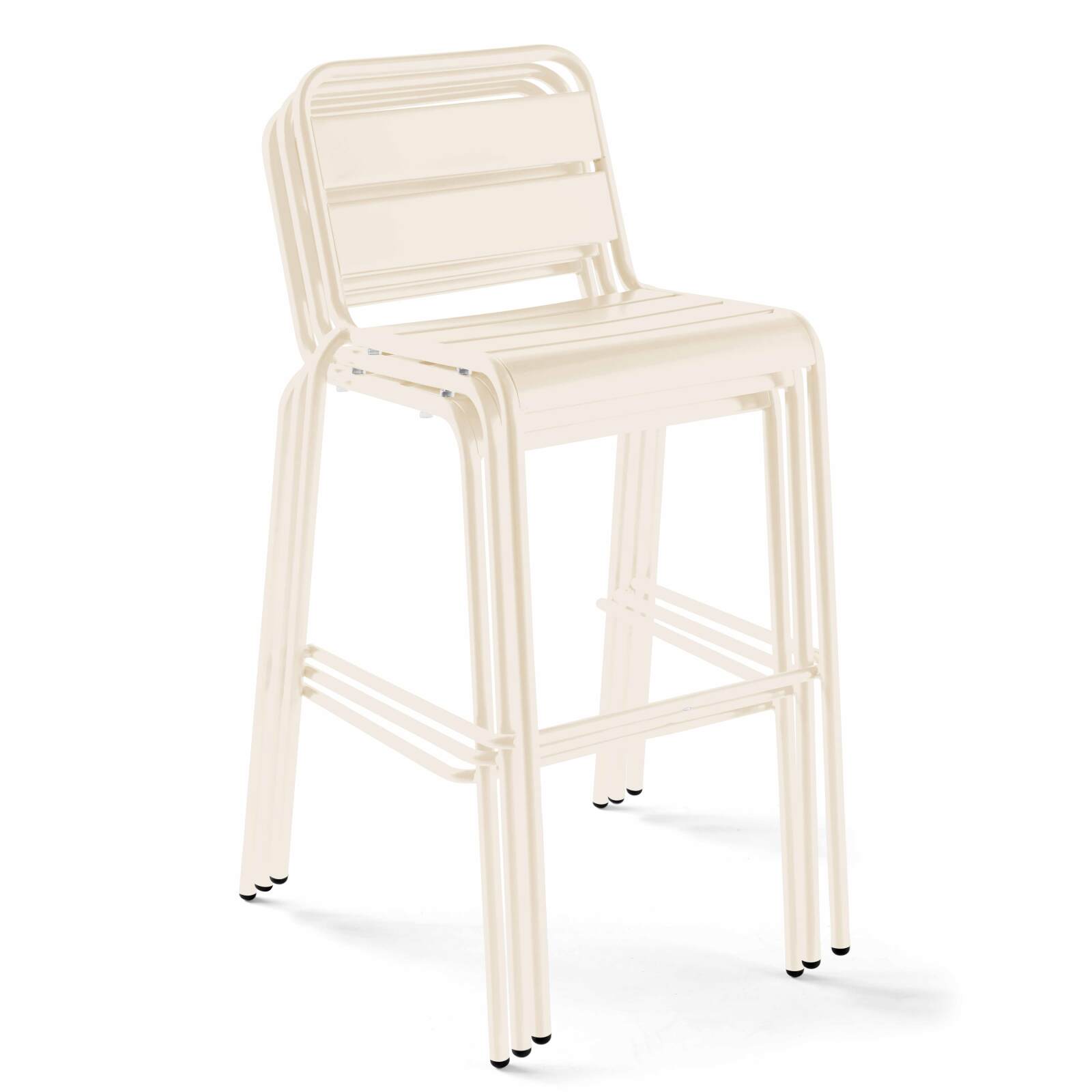 Silla alta de metal estilo industrial
