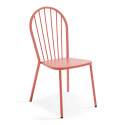 Silla de metal perforada