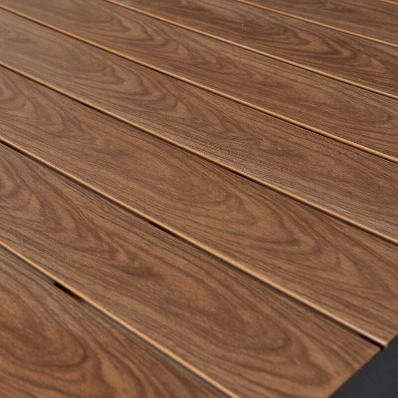 Mesa de jardín rectangular extensible (200/300 x 94,5 x 75 cm) de aluminio y poliwood