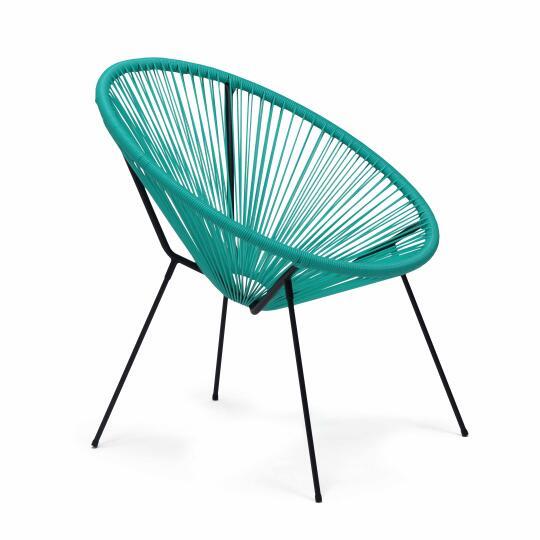 Sillón de jardín de hilo acogedor de fácil mantenimiento | Oviala