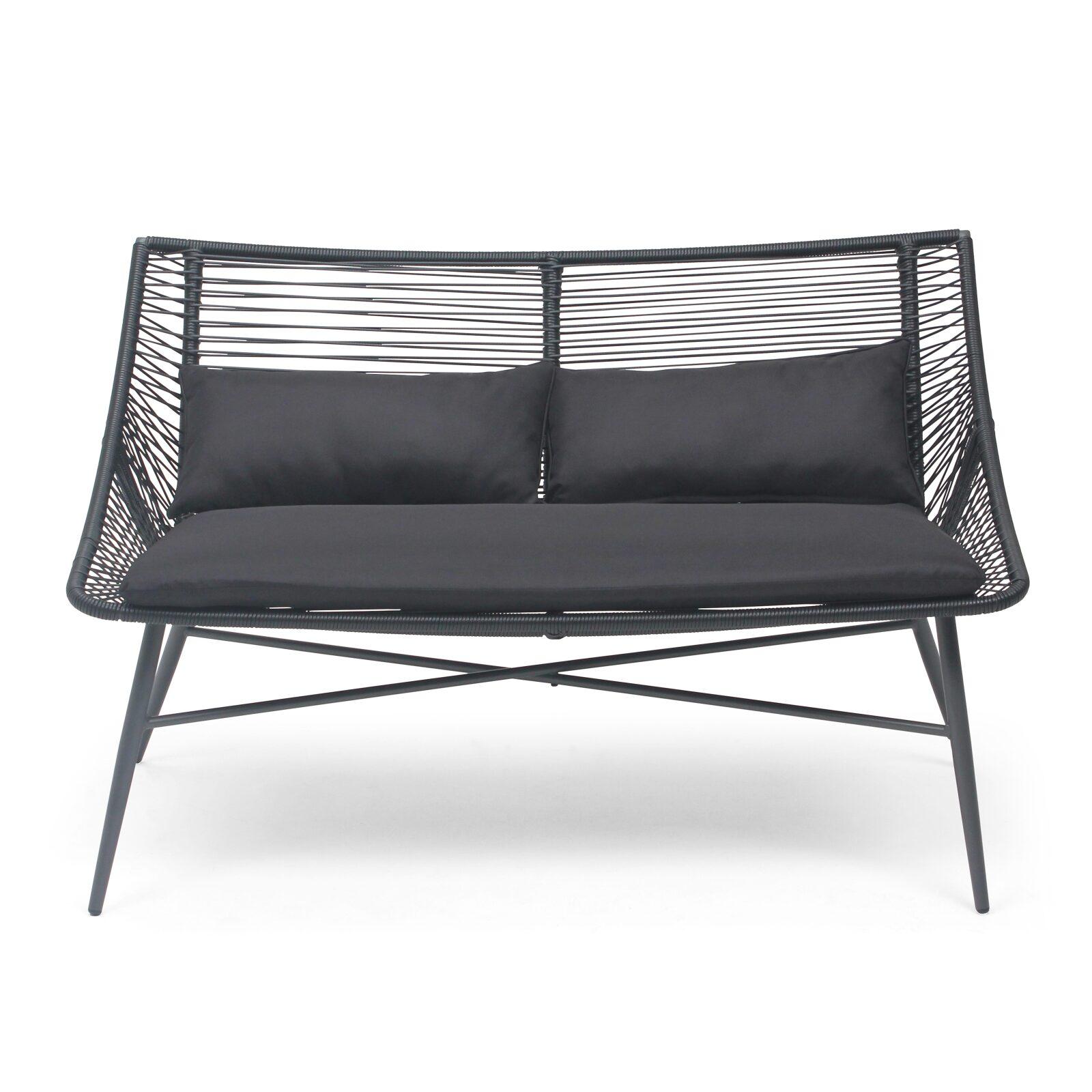 Sofá de jardín (130 x 90 x 85 cm) en cuerdas