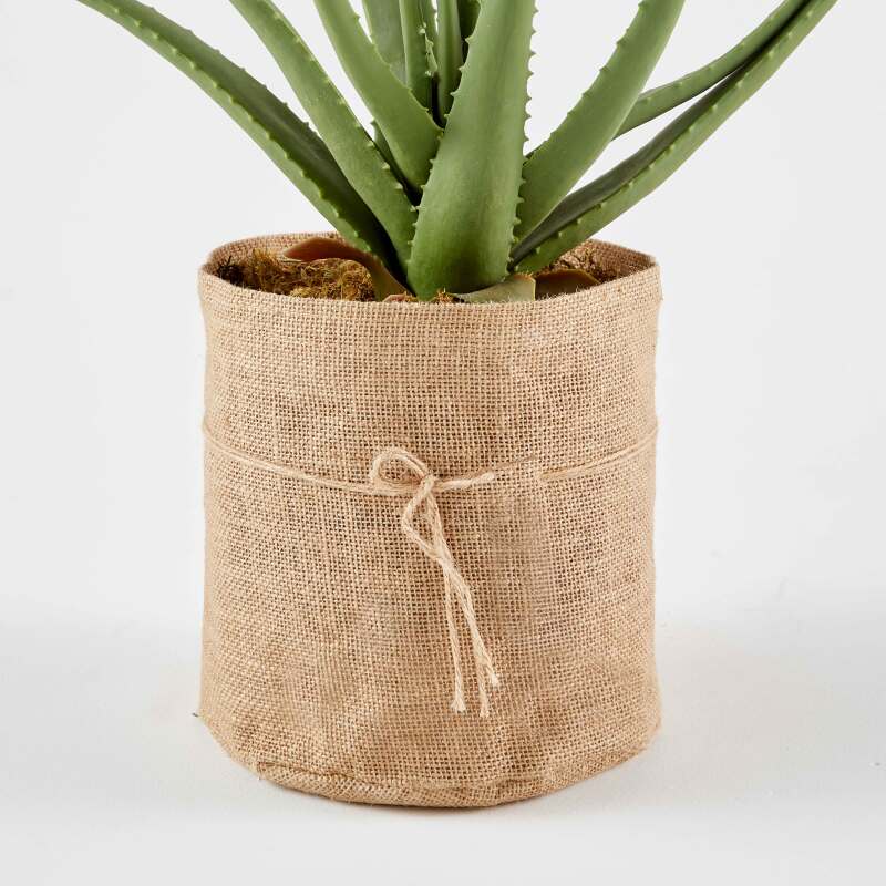 Aloe vera artificial en maceta altura 43 cm