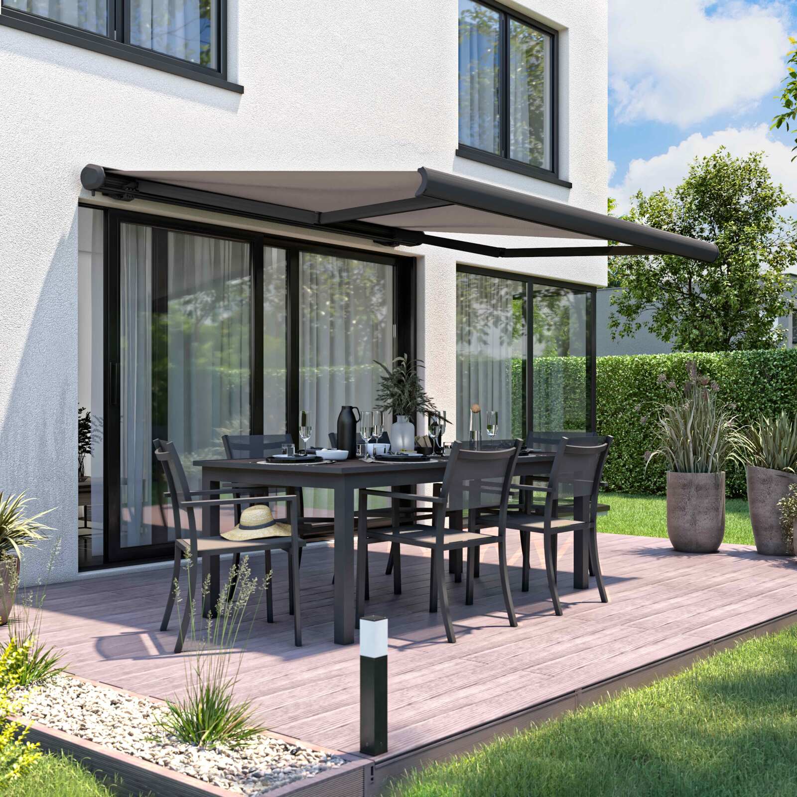 Toldo de 2,50 x 2 m con caja integrada