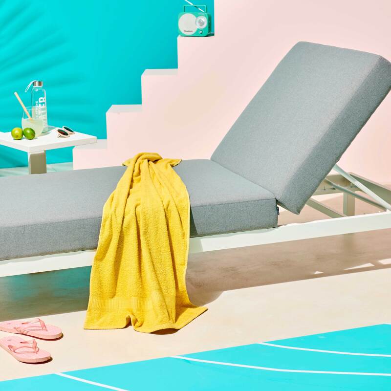 Baño de sol con cojín, reclinable en 5 posiciones