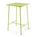 Mesa de bar alta de 70 cm x 70 cm y 4 sillas altas de metal