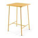 Mesa de bar alta de 70 cm x 70 cm y 4 sillas altas de metal
