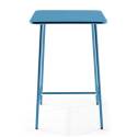 Mesa de bar alta de 70 cm x 70 cm y 4 sillas altas de metal