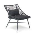 Conjunto de jardín de cuerdas con 2 sillones y 1 mesa de centro