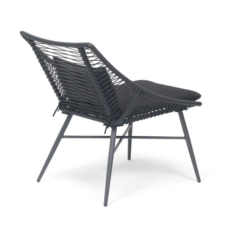 Conjunto de jardín de cuerdas con 2 sillones y 1 mesa de centro