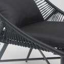 Conjunto de jardín de cuerdas con 2 sillones y 1 mesa de centro