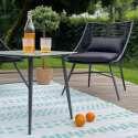 Conjunto de jardín de cuerdas con 2 sillones y 1 mesa de centro