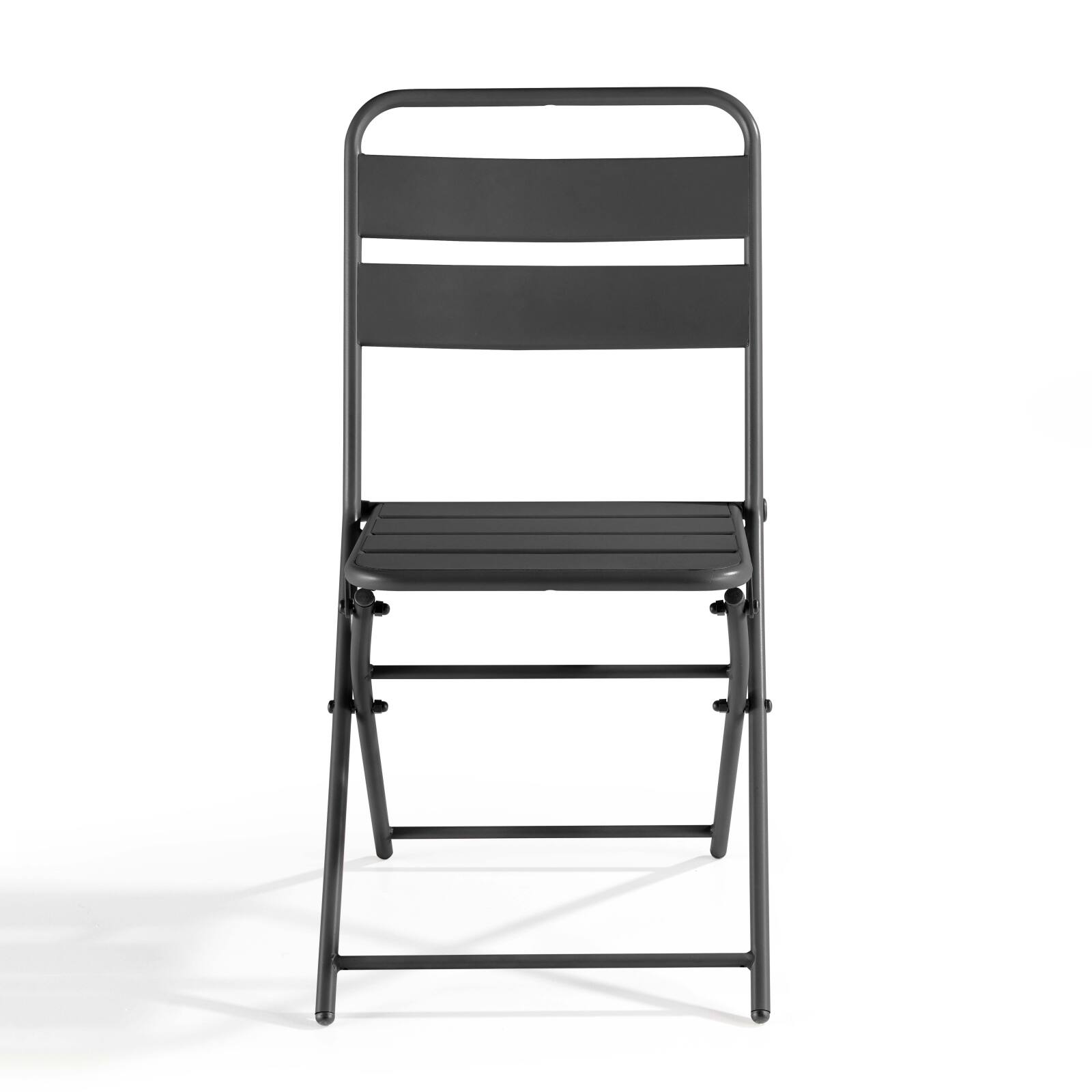 Lote de 2 sillas plegables de metal Lote de 2 sillas plegables de metal