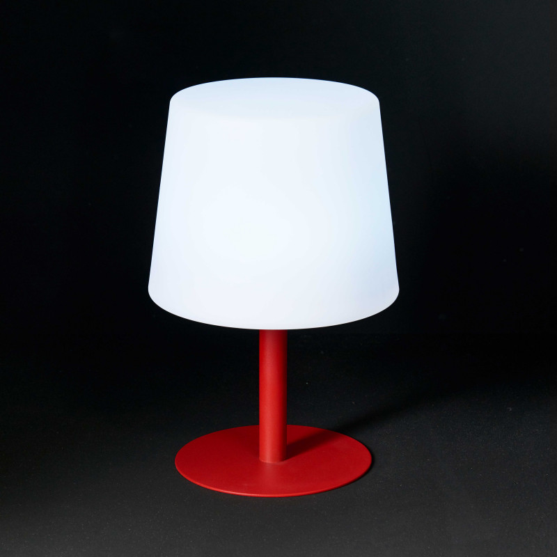 Lámpara de mesa LED recargable ROJA (5/6)