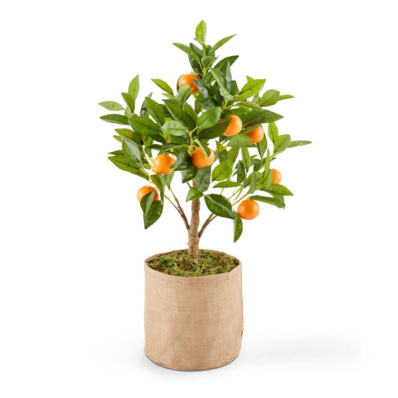 Planta artificial de naranjo en maceta, altura 75 cm