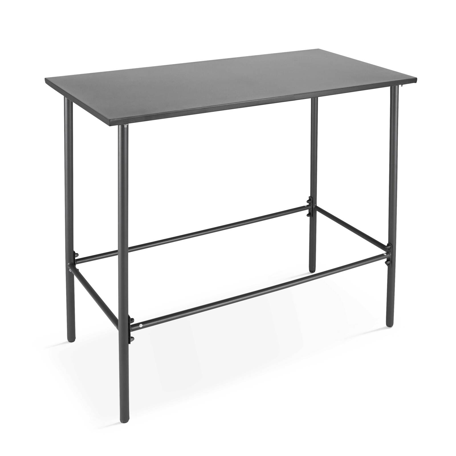 Mesa alta rectangular de conjunto + 4 sillas altas