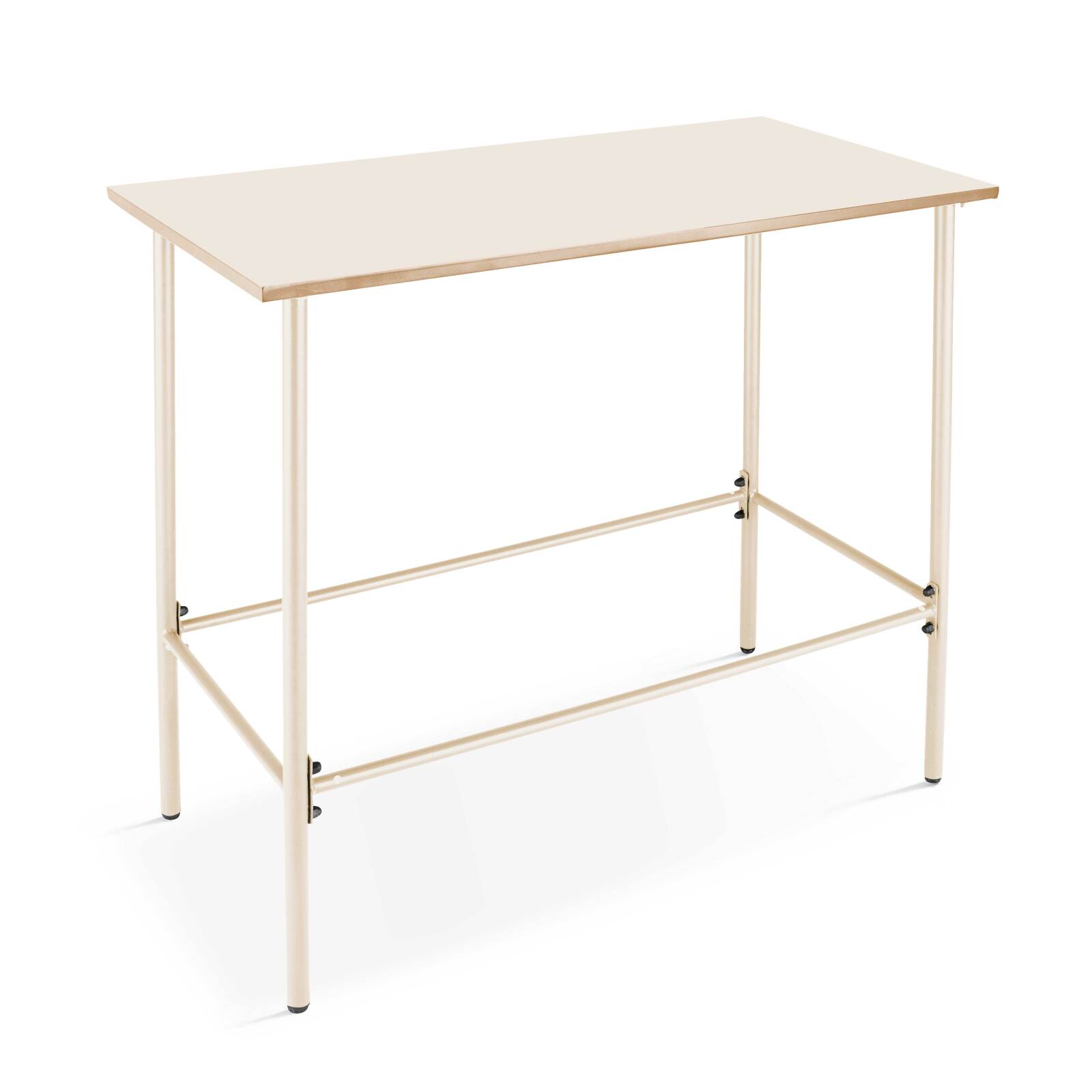 Mesa alta rectangular de conjunto + 4 sillas altas