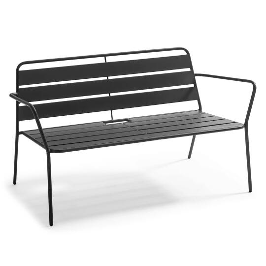 Sofá de jardín de diseño industrial en metal anti U.V | Oviala