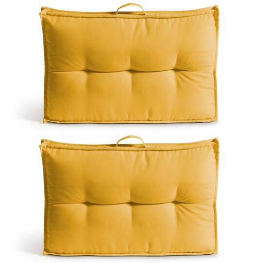 Cojines de exterior de respaldo para palé acolchados 60x40 cm - Lote de 2 | Oviala