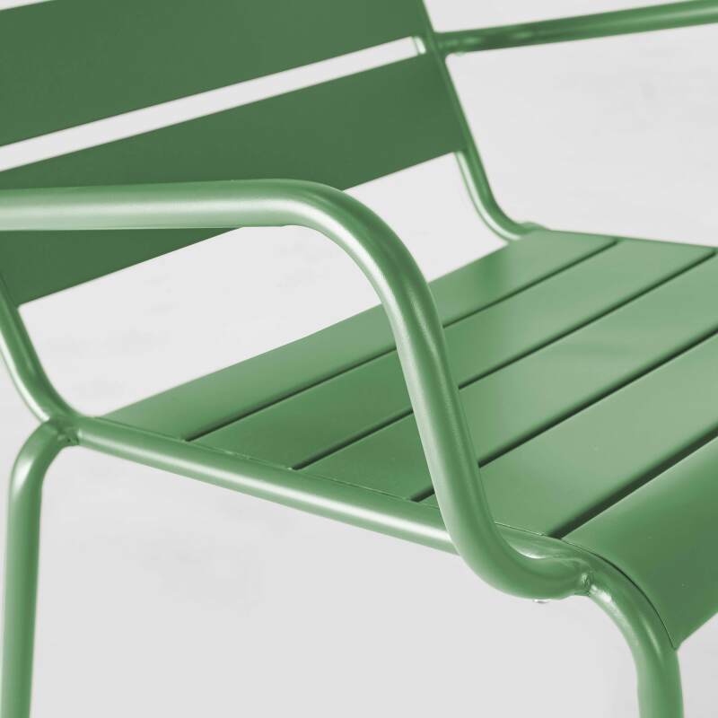 Lote de 2 sillones bajos con reposapiés de metal en gris antracita + 1 color