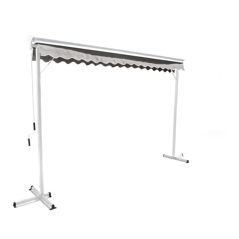 Conjunto de toldo a dos aguas (3 x 3 m) + 4 losas con contrapeso