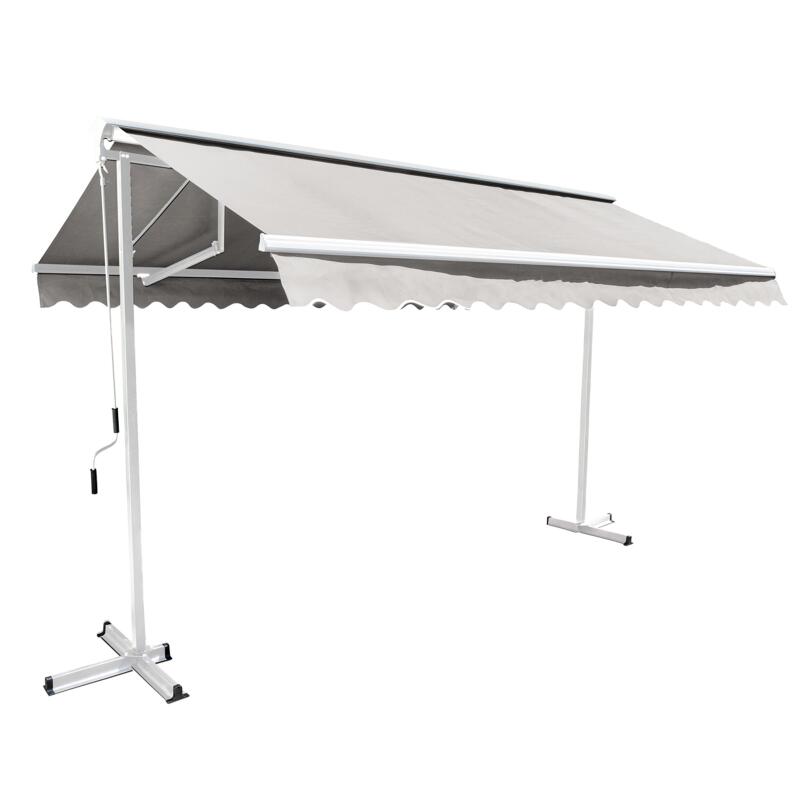 Conjunto de toldo a dos aguas (3 x 3 m) + 4 losas con contrapeso