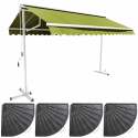 Conjunto de toldo a dos aguas (3 x 3 m) + 4 losas con contrapeso