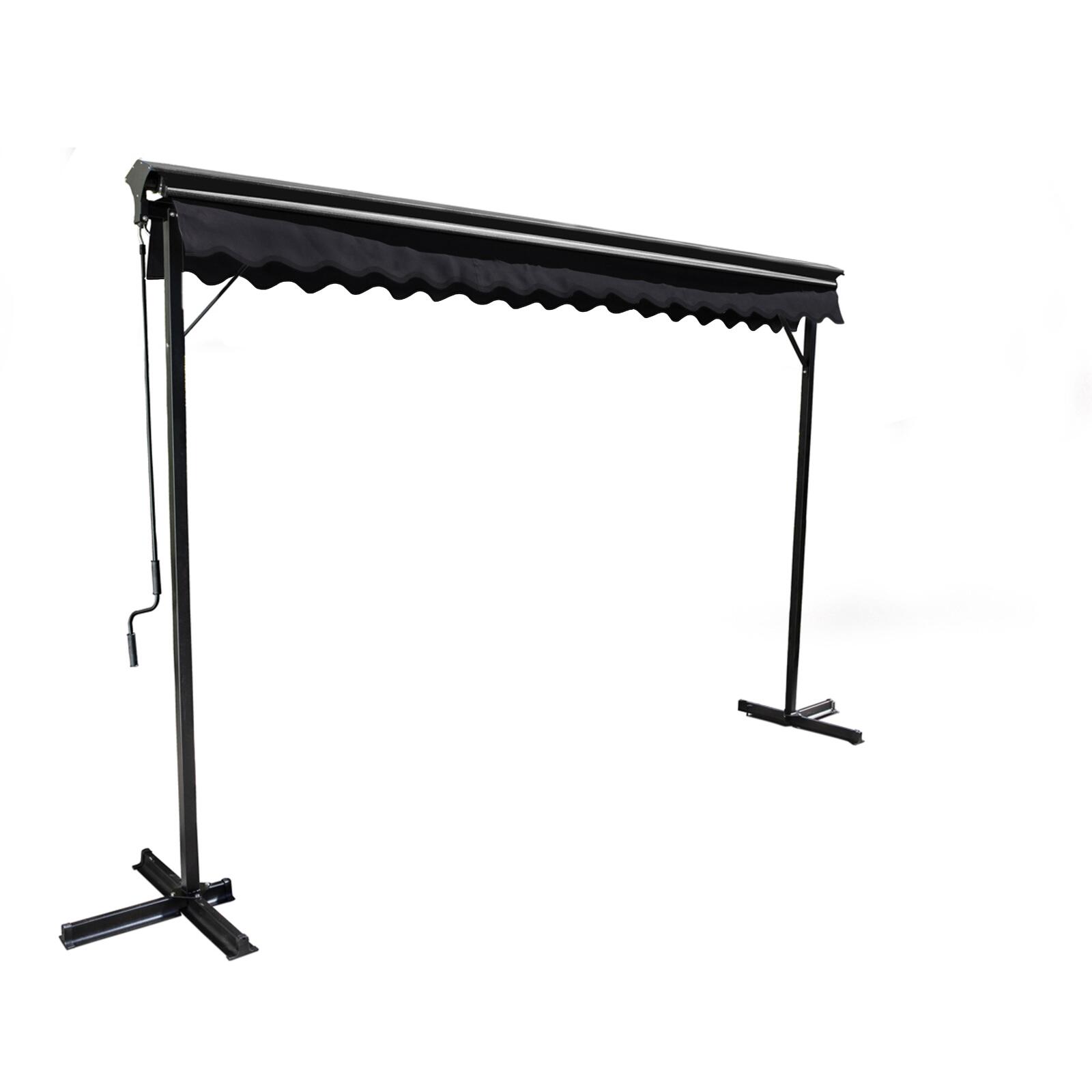 Conjunto de toldo a dos aguas (3 x 3 m) + 4 losas con contrapeso