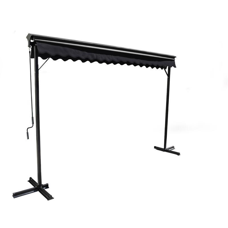 Conjunto de toldo a dos aguas (3 x 3 m) + 4 losas con contrapeso