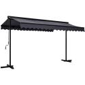 Conjunto de toldo a dos aguas motorizada (3 x 4 m) + 4 losas contrapesadas