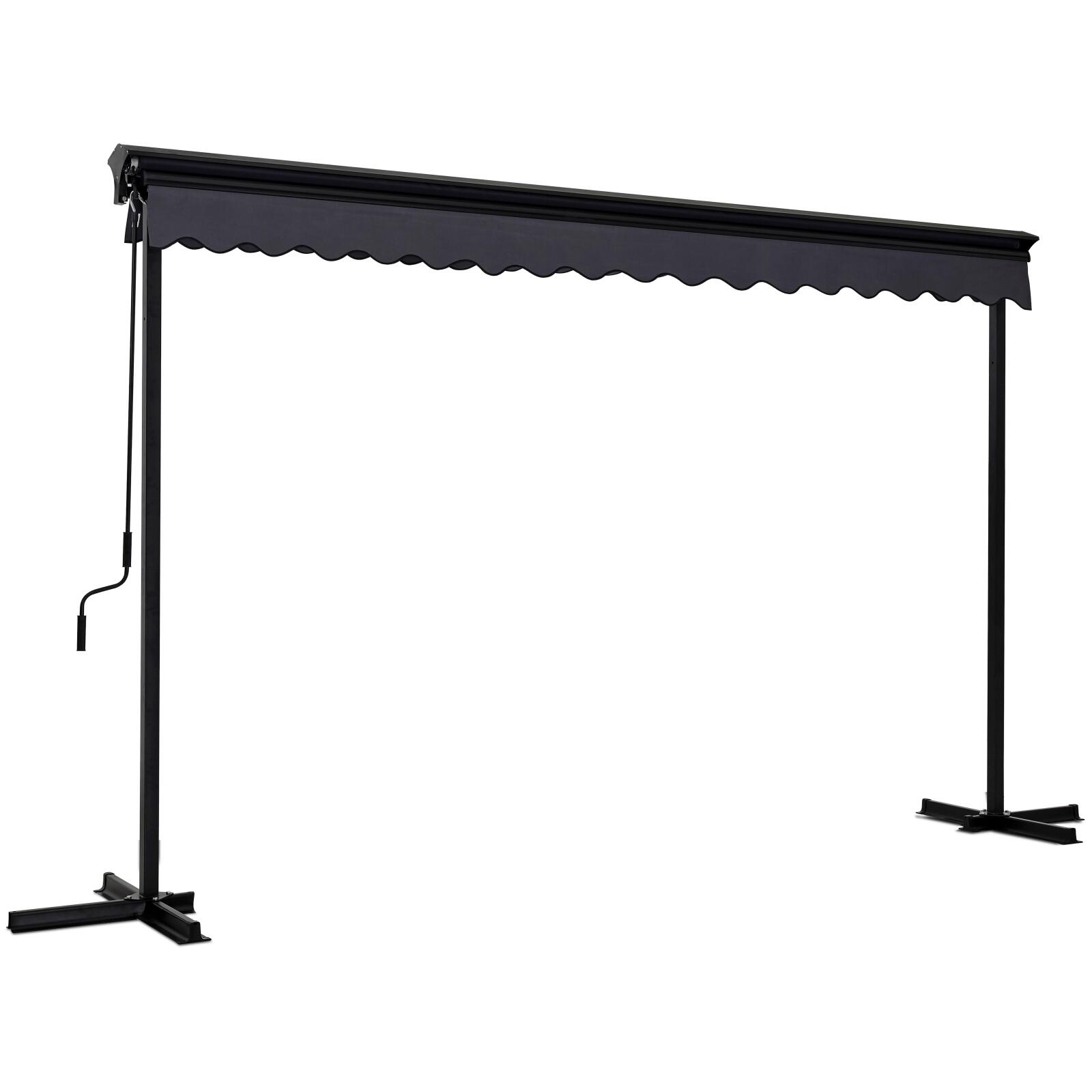 Conjunto de toldo a dos aguas motorizada (3 x 4 m) + 4 losas contrapesadas