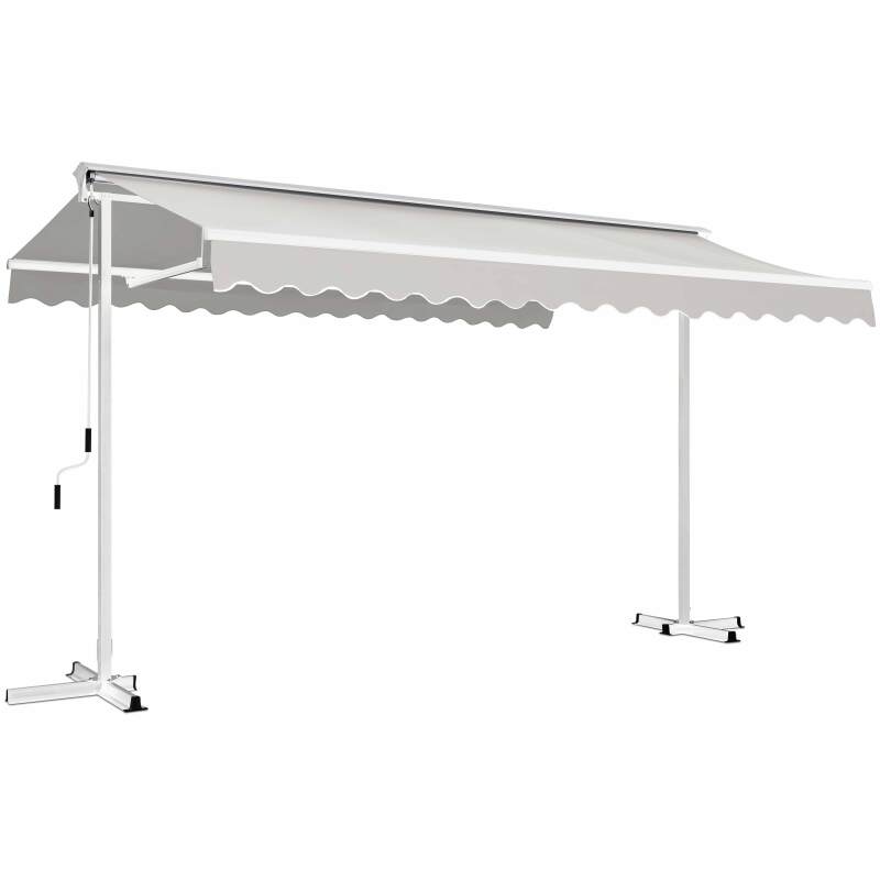 Conjunto de toldo a dos aguas motorizada (3 x 4 m) + 4 losas contrapesadas