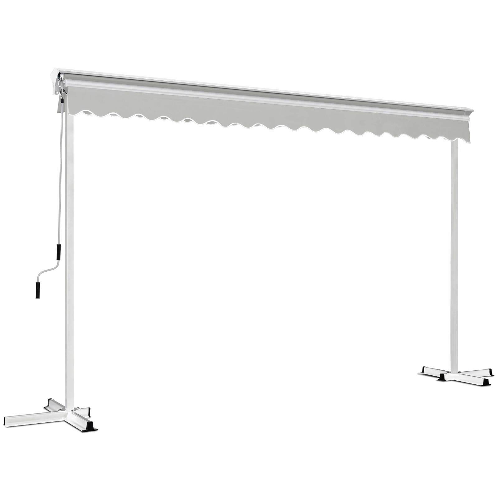 Conjunto de toldo a dos aguas motorizada (3 x 4 m) + 4 losas contrapesadas