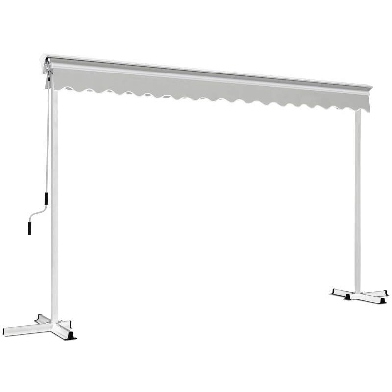 Conjunto de toldo a dos aguas motorizada (3 x 4 m) + 4 losas contrapesadas