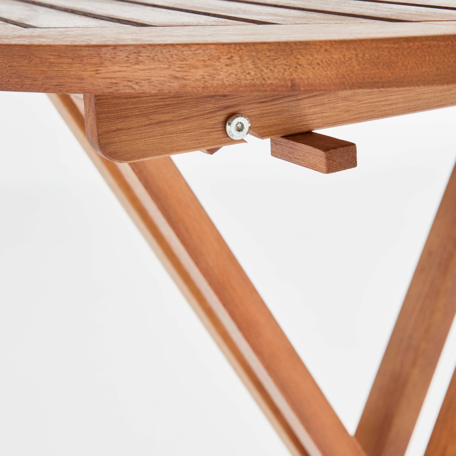 Conjunto de mesa alta plegable + 2 taburetes altos de madera de eucalipto FSC® Conjunto de mesa alta plegable + 2 taburetes altos de madera de eucalipto FSC®